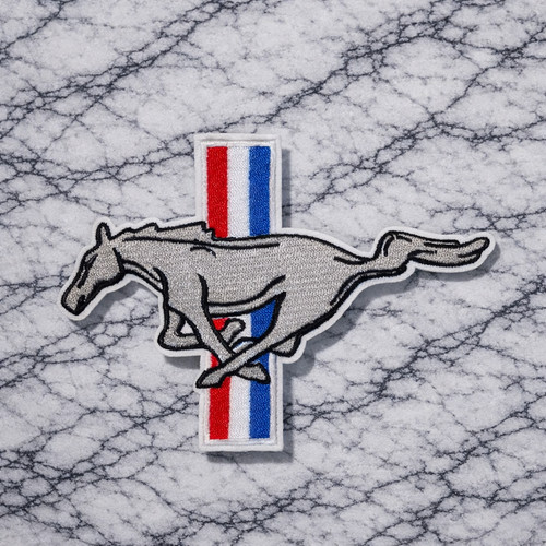 Ford mustang embroidered - ford, iron