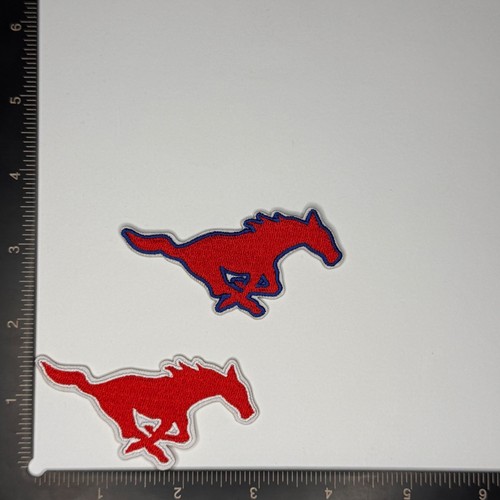 Smu mustangs iron sew on - iron, /sew