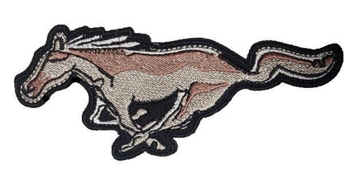 Patch mustang running horse - mustang,